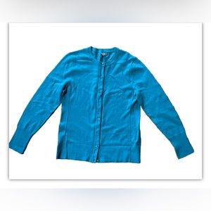 Eddie Bauer Green Button Front Cardigan Womens Medium Sweater‎ Long Sleeves